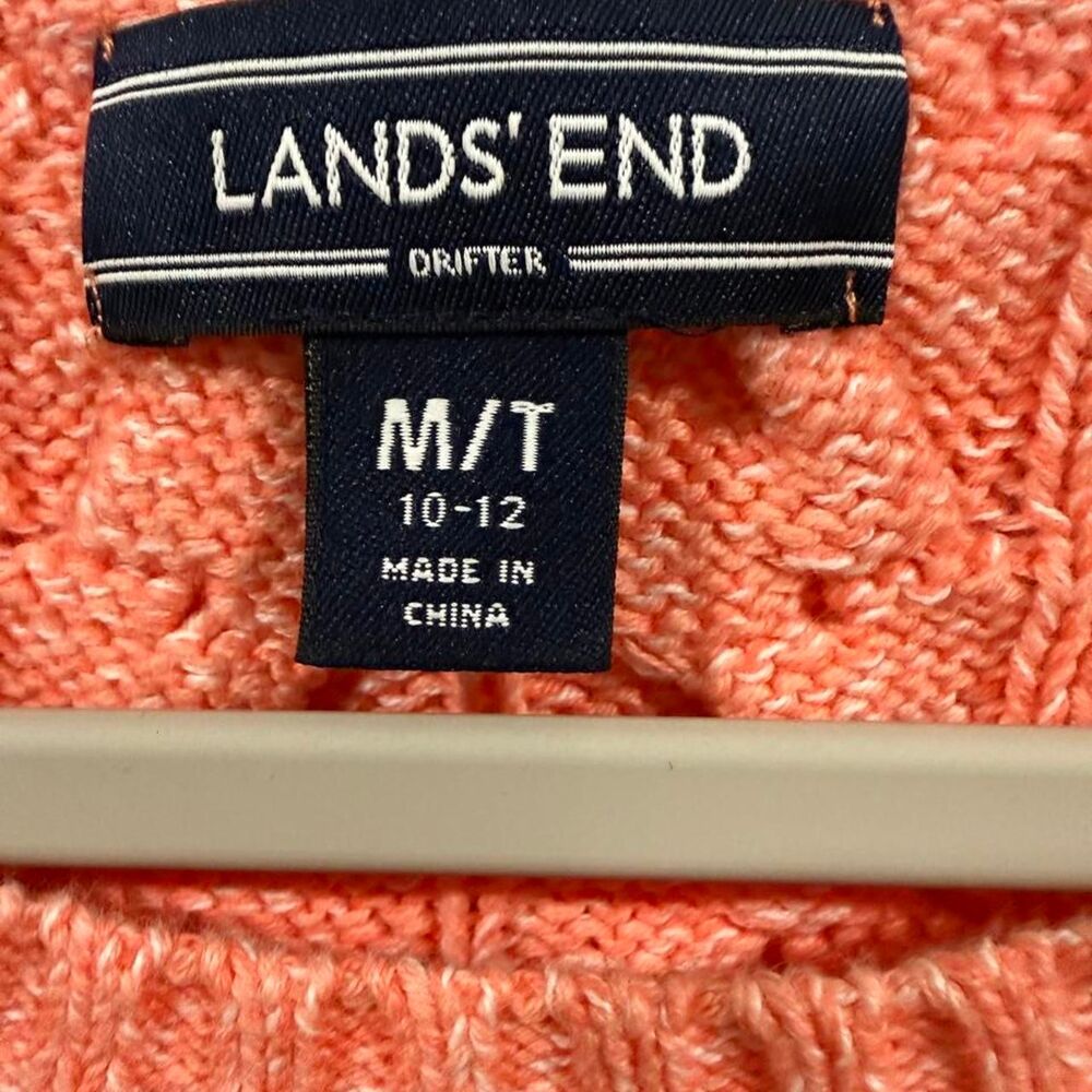 Lands-end Women's Pink and Orange Jumper - Picture 2 of 3